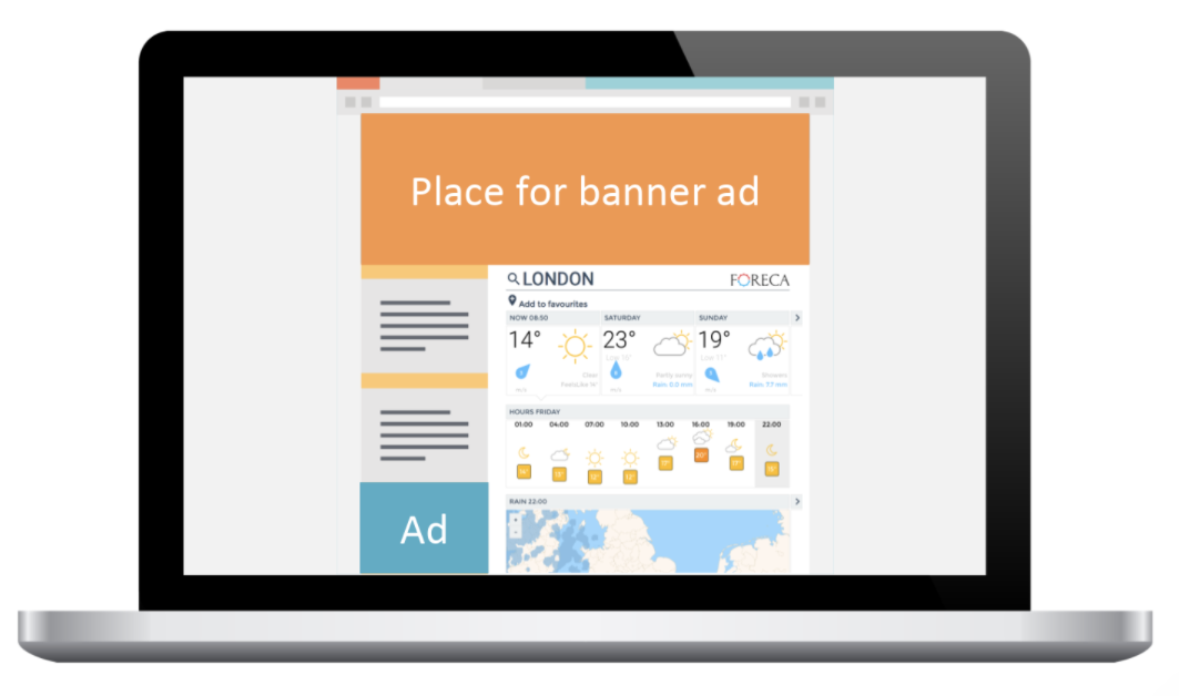 banner ad and weather